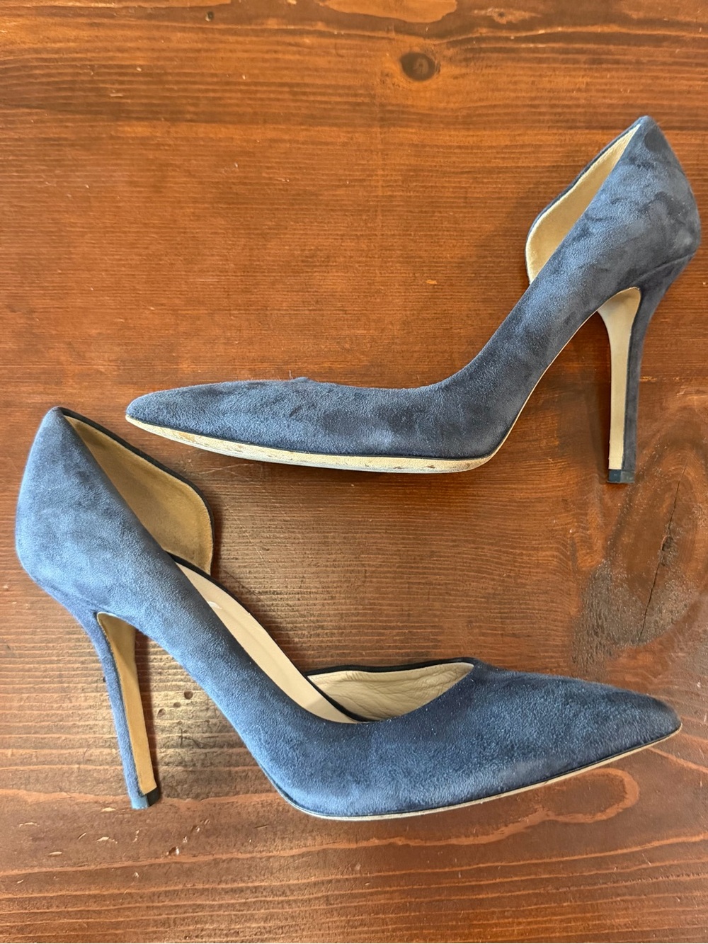 Club Monaco Blue Suede D’orsay heels 39.5